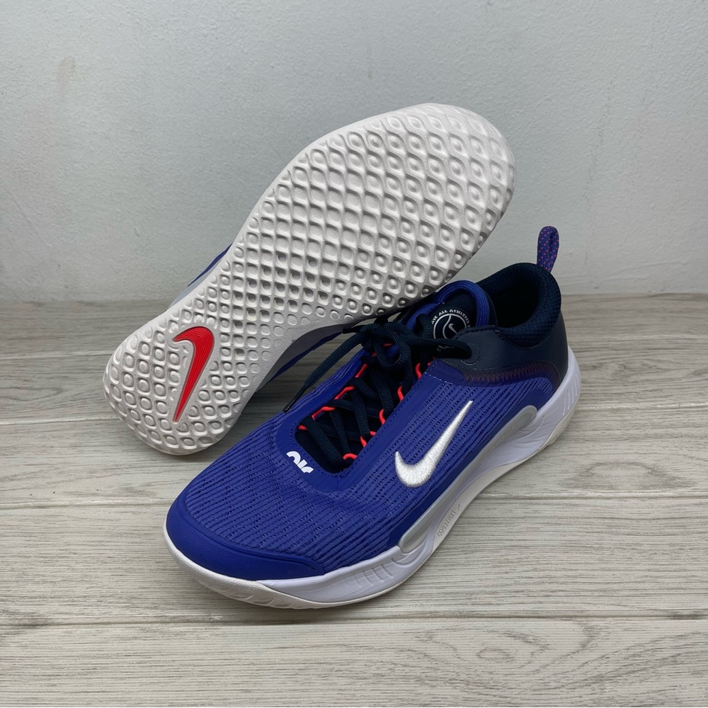 Nike Court Zoom NXT Blue Crimson Mens Tennis Shoes DH0219-400 Mens Size 9.5